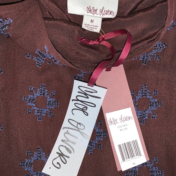 NEW! Chloe Oliver "Luxxe" Fringe-Hem Tank in Plum! - Picture 5 of 5